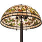 Meyda Lighting Tiffany Turning Leaf 60" 3-Light Mahogany Bronze Floor Lamp With Multi-Colored Shade Glass