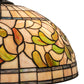 Meyda Lighting Tiffany Turning Leaf 60" 3-Light Mahogany Bronze Floor Lamp With Multi-Colored Shade Glass