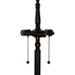 Meyda Lighting Tiffany Turning Leaf 60" 3-Light Mahogany Bronze Floor Lamp With Multi-Colored Shade Glass