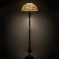 Meyda Lighting Tiffany Turning Leaf 71" Mahogany Bronze Floor Lamp With Multi-Colored Shade Glass