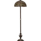 Meyda Lighting Tiffany Turning Leaf 71" Mahogany Bronze Floor Lamp With Multi-Colored Shade Glass