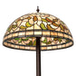 Meyda Lighting Tiffany Turning Leaf 71" Mahogany Bronze Floor Lamp With Multi-Colored Shade Glass