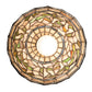 Meyda Lighting Tiffany Turning Leaf 8" Mahogany Bronze Mini Pendant Light With Multi-Colored Shade Glass