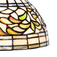Meyda Lighting Tiffany Turning Leaf 8" Mahogany Bronze Mini Pendant Light With Multi-Colored Shade Glass