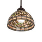 Meyda Lighting Tiffany Turning Leaf 8" Mahogany Bronze Mini Pendant Light With Stained Shade Glass