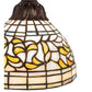 Meyda Lighting Tiffany Turning Leaf 8" Mahogany Bronze Mini Pendant Light With Stained Shade Glass