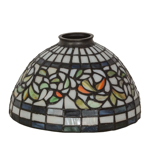 Meyda Lighting Tiffany Turning Leaf 8" Multi-Colored Shade Glass