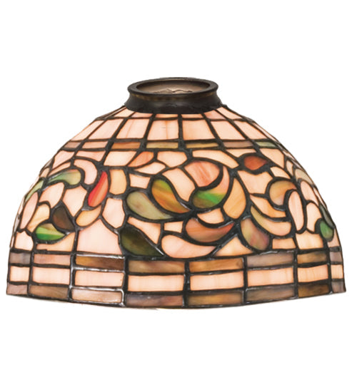 Meyda Lighting Tiffany Turning Leaf 8" Stained Shade Glass