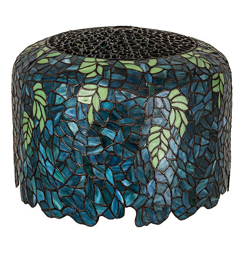 Meyda Lighting Tiffany Wisteria 18" Blue & Teal Shade Glass