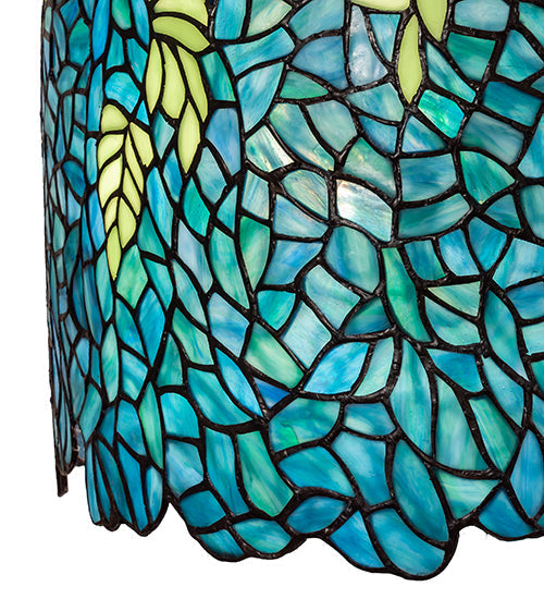 Meyda Lighting Tiffany Wisteria 18" Blue & Teal Shade Glass