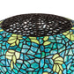 Meyda Lighting Tiffany Wisteria 18" Blue & Teal Shade Glass