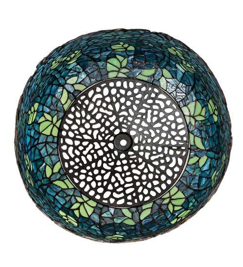 Meyda Lighting Tiffany Wisteria 18" Blue & Teal Shade Glass