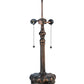 Meyda Lighting Tiffany Wisteria 25" 2-Light Mahogany Bronze Table Lamp With Blue and Green Shade Glass