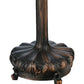 Meyda Lighting Tiffany Wisteria 25" 2-Light Mahogany Bronze Table Lamp With Blue and Green Shade Glass