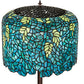 Meyda Lighting Tiffany Wisteria 252160 62" 3-Light Mahogany Bronze Floor Lamp With Green & Blue Stained Shade Glass