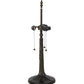 Meyda Lighting Tiffany Wisteria 29" 3-Light Mahogany Bronze Table Lamp With Green Shade Glass