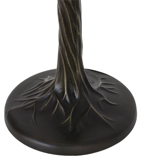 Meyda Lighting Tiffany Wisteria 29" 3-Light Mahogany Bronze Table Lamp With Green Shade Glass
