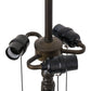 Meyda Lighting Tiffany Wisteria 29" 3-Light Mahogany Bronze Table Lamp With Green Shade Glass