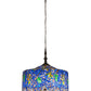Meyda Lighting Tiffany Wisteria 30" 5-Light Mahogany Bronze Pendant Light With Multi-Colored Shade Glass