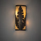 Meyda Lighting Tiki 5" 2-Light Gilded Tobacco Wall Sconce With Beige Botticino Idalight Shade Glass