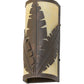 Meyda Lighting Tiki 5" 2-Light Gilded Tobacco Wall Sconce With Beige Botticino Idalight Shade Glass