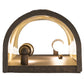 Meyda Lighting Tiki 5" 2-Light Gilded Tobacco Wall Sconce With Beige Botticino Idalight Shade Glass