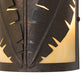 Meyda Lighting Tiki 5" 2-Light Gilded Tobacco Wall Sconce With Beige Botticino Idalight Shade Glass