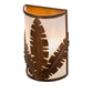 Meyda Lighting Tiki 8" 2-Light Vintage Copper Wall Sconce With Beige Botticino Idalight Shade Glass