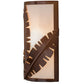 Meyda Lighting Tiki 8" 2-Light Vintage Copper Wall Sconce With Beige Botticino Idalight Shade Glass