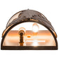 Meyda Lighting Tiki 8" 2-Light Vintage Copper Wall Sconce With Beige Botticino Idalight Shade Glass