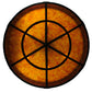Meyda Lighting Timber 32" 6-Light Oil Rubbed Bronze Inverted Pendant Light With Amber Mica Shade Glass