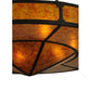 Meyda Lighting Timber 48" 6-Light Oil Rubbed Bronze Inverted Pendant Light With Amber Mica Shade Glass