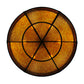 Meyda Lighting Timber 48" 6-Light Oil Rubbed Bronze Inverted Pendant Light With Amber Mica Shade Glass