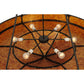 Meyda Lighting Timber 48" 6-Light Oil Rubbed Bronze Inverted Pendant Light With Amber Mica Shade Glass