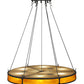 Meyda Lighting Timber 48" 8-Light Coffee Bean Semi-flush Mount Ceiling Light With Ambra Siena Idalight Shade Glass