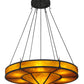 Meyda Lighting Timber 48" 8-Light Coffee Bean Semi-flush Mount Ceiling Light With Ambra Siena Idalight Shade Glass