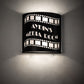 Meyda Lighting Tinseltown 10" 2-Light Textured Black Filmstrip Personalized Wall Sconce With White Shade