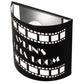 Meyda Lighting Tinseltown 10" 2-Light Textured Black Filmstrip Personalized Wall Sconce With White Shade