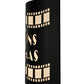 Meyda Lighting Tinseltown 10" 2-Light Textured Black Filmstrip Wall Sconce With Arctic Idalight Shade