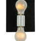 Meyda Lighting Tinseltown 10" 2-Light Textured Black Filmstrip Wall Sconce With Arctic Idalight Shade