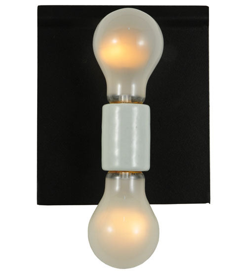 Meyda Lighting Tinseltown 10" 2-Light Textured Black Filmstrip Wall Sconce With Arctic Idalight Shade