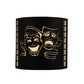 Meyda Lighting Tinseltown 10" 2-Light Textured Black Wall Sconce With Arctic Idalight Shade