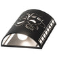 Meyda Lighting Tinseltown 10" 2-Light Textured Black Wall Sconce With Arctic Idalight Shade