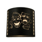Meyda Lighting Tinseltown 10" 2-Light Textured Black Wall Sconce With Arctic Idalight Shade