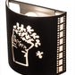 Meyda Lighting Tinseltown 23166 10" 2-Light Textured Black Filmstrip Popcorn Wall Sconce With Arctic Idalight Shade