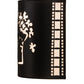Meyda Lighting Tinseltown 23166 10" 2-Light Textured Black Filmstrip Popcorn Wall Sconce With Arctic Idalight Shade