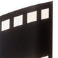 Meyda Lighting Tinseltown 9" 2-Light Textured Black Filmstrip Wall Sconce With Arctic Idalight Shade