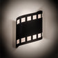 Meyda Lighting Tinseltown 9" 2-Light Textured Black Filmstrip Wall Sconce With Arctic Idalight Shade