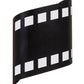 Meyda Lighting Tinseltown 9" 2-Light Textured Black Filmstrip Wall Sconce With Arctic Idalight Shade