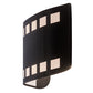 Meyda Lighting Tinseltown 9" 2-Light Textured Black Filmstrip Wall Sconce With Arctic Idalight Shade